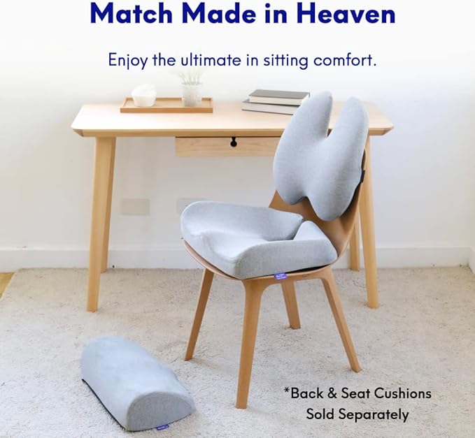 C CUSHION LAB Ergonomic Foot Rest for Under Desk - Patented Massage Ridge Design Memory Foam Foot Stool Pillow for Work, Home, Gaming, Computer, Office Chair - Footrest for Back & Hip Pain Relief