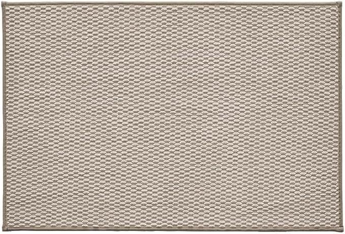 Bathroom Rugs Non Slip Washable, Super Absorbent Thin Bath Mat Quick Dry Low Pile Bathroom Rug, Beige 24"x36"