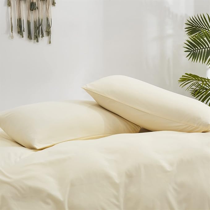 Luxlovery Ivory White Comforter Set California King Cream White Bedding Comforter Cal King Solid Beige Minimalist Bedding Set Soft Breathable Blanket Quilts Modern Comforter Set