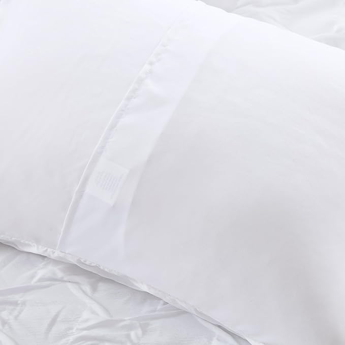 Comfort Spaces Comforter for Queen Size Bed, Ogee Ruched with Crinkle Texture, Breathable Comforter Set Queen, All Season Lightweight Bedding Set, Shams, Décor Pilow, Full/Queen White 4 Piece
