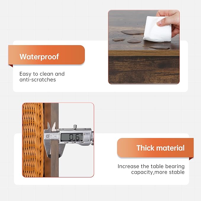 FDW Lift Top Coffee Table Coffee Table with Hidden Compartment and Storage Shelf for Living Room Reception Room 47.2in L,Brown