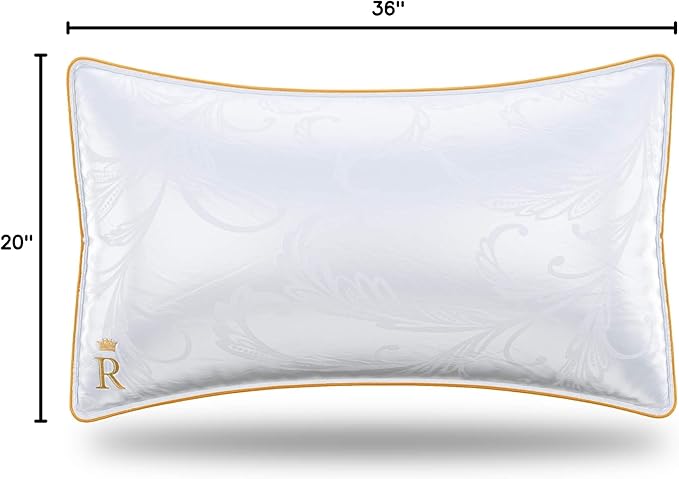 Royal Therapy King-Size Professional Hotel Pillow (Pack of 1) - A Set of Premium Plush Gel Microfiber Down Alternative Hypoallergenic Bed Pillows for Your Bedroom - Side, Stomach & Back Sleepers