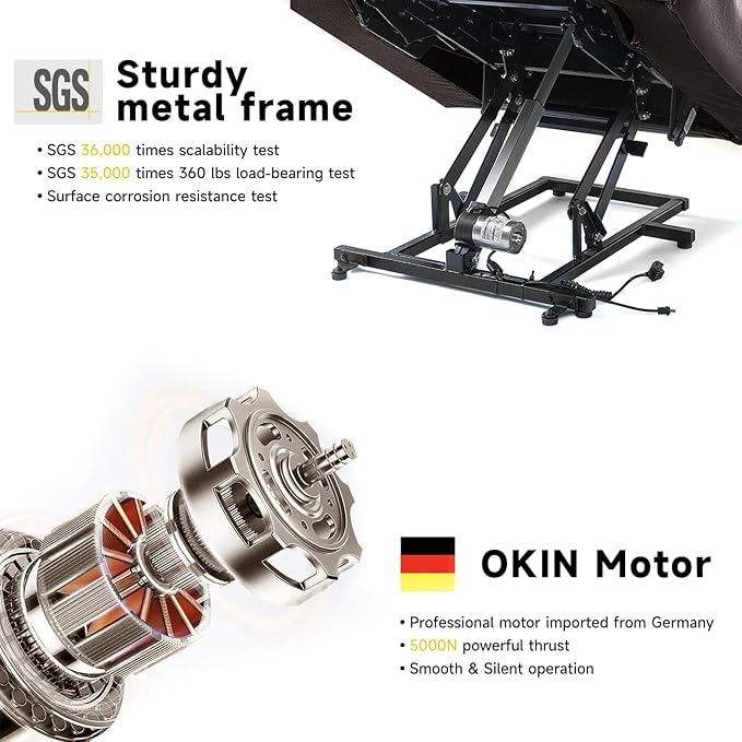 Large Power Lift Chair Recliner for Elderly with Heated and Massage, Overstuffed Adjustable Lift Chair, 3 Position, Breathable Leather, USB-A&USB-C, Cup Holder (Small-7523, Chocolate)