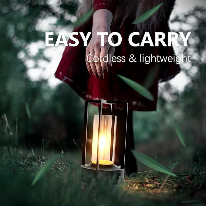 Table Lamp, Portable Cordless Rechargeable LED Lamp, 3-Colour Dimming Metal Bedside Lamp, Small Desk Lamp for Bedroom and Outdoor Use, Ideal for Restaurants, Bars, Coffee Shops and Camping