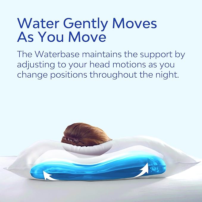 Water Pillow - Elite Collection Down Alternative. Orthopedic for Neck Pain Relief, Adjustable Water Pillow for Sleeping. (2 Pack)