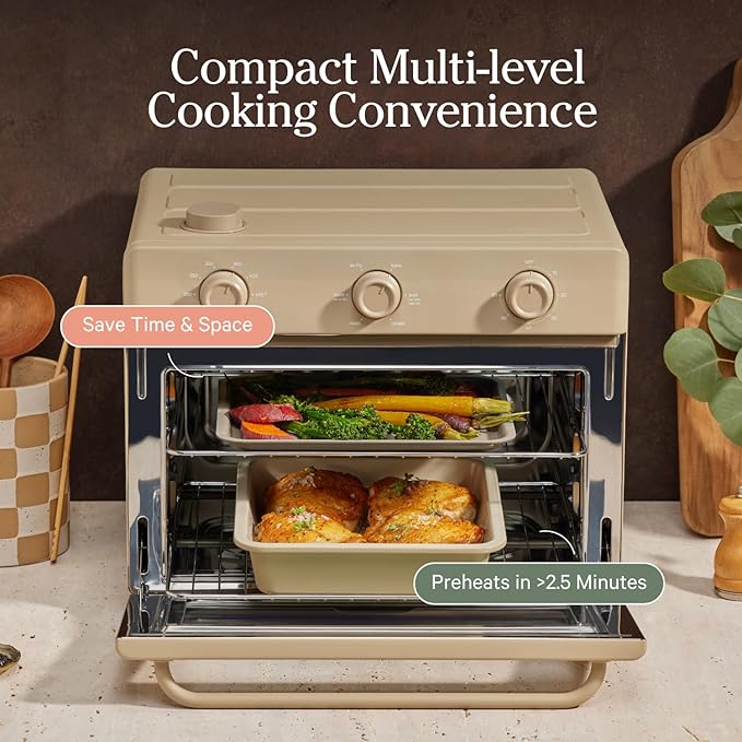 Our Place Wonder Oven Baker’s Kit – 3-Piece Toxin-Free Ceramic Nonstick Bakeware Set (8” Round, 8” Square, 6-Cup Muffin Pan) - Oven-Safe up to 450°F - Steam