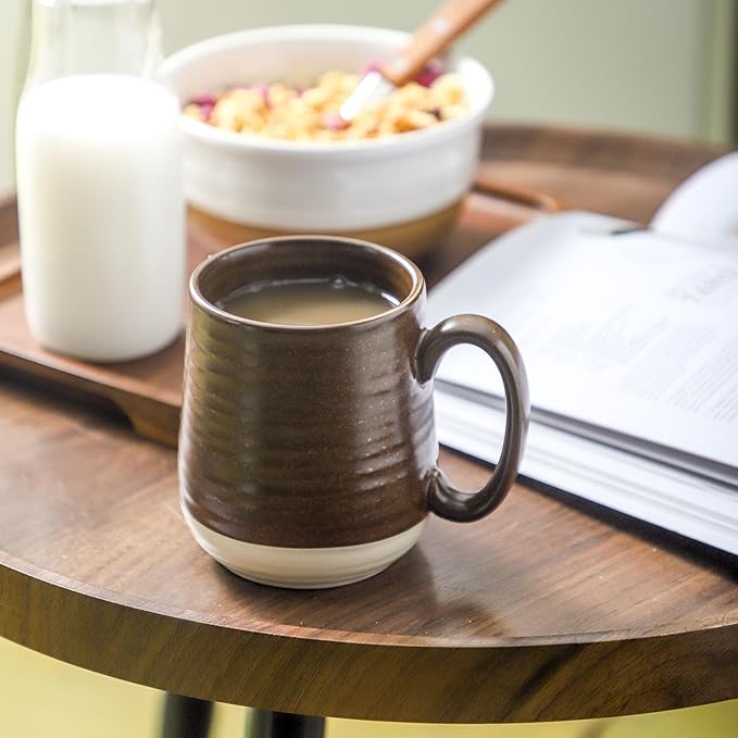 Hasense Ceramic Coffee Mugs Set of 6, 15 oz Large Porcelain Mugs with Handle for Women Men, Colorful Coffee Cups for Latte, Tea, Cappuccino, Microwave & Dishwasher Safe