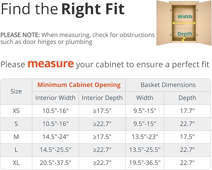 Expandable Pull Out Drawers for Cabinets, Kitchen Cabinet Slide Out Shelves, Adjustable Roll Out Drawers, Small 1 Pack