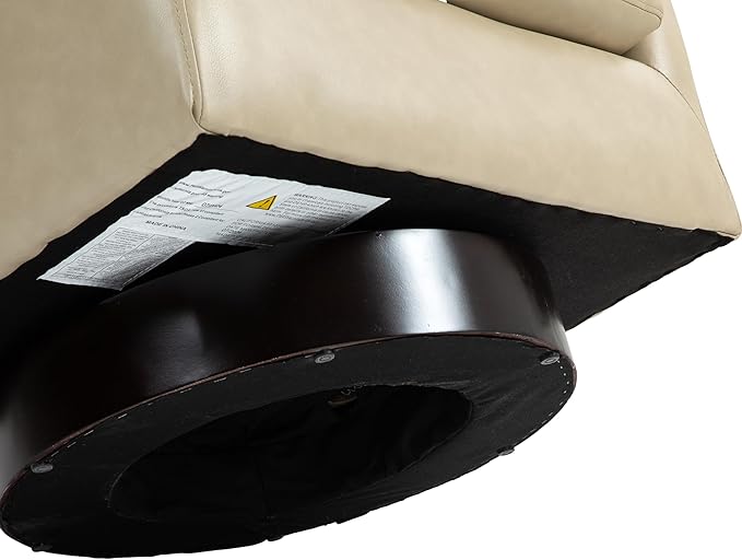 UIXE Swivel Barrel Accent Chairs Set of 2, PU Leather Round Upholstered Armchair for Living Room, Modern Arm Chair Small Single Sofa Bedroom Side Reading Seat - Cream