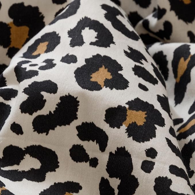 Cottonight Leopard Comforter Set Full Animal Cheetah Print Bedding Set 3 Pieces Leopard Print Comforter Fluffy Soft Bedding Set Kids Teens Full Comforter with 2 Pillowcases