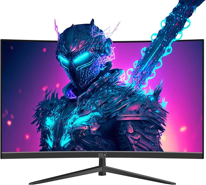 ZZA 32" 1K HDR Gaming Curved Monitor - FHD (1920x1080), 240Hz,1500R, 1ms, Extreme Low Motion Blur, FreeSync Premium, VESA Mountable, DisplayPort, HDMI