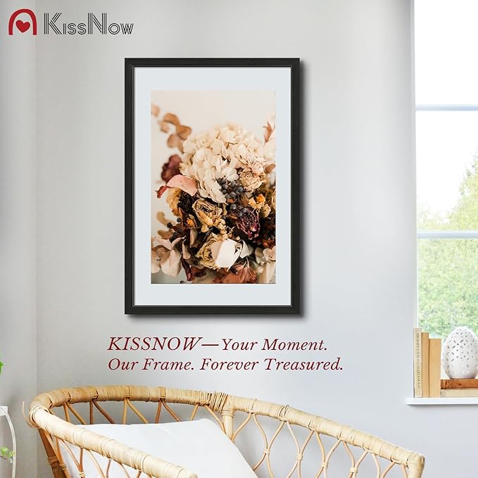 20x30 Poster Frame 4 Pack, Textured Black Solid Wood, Wall Gallery Picture Frame