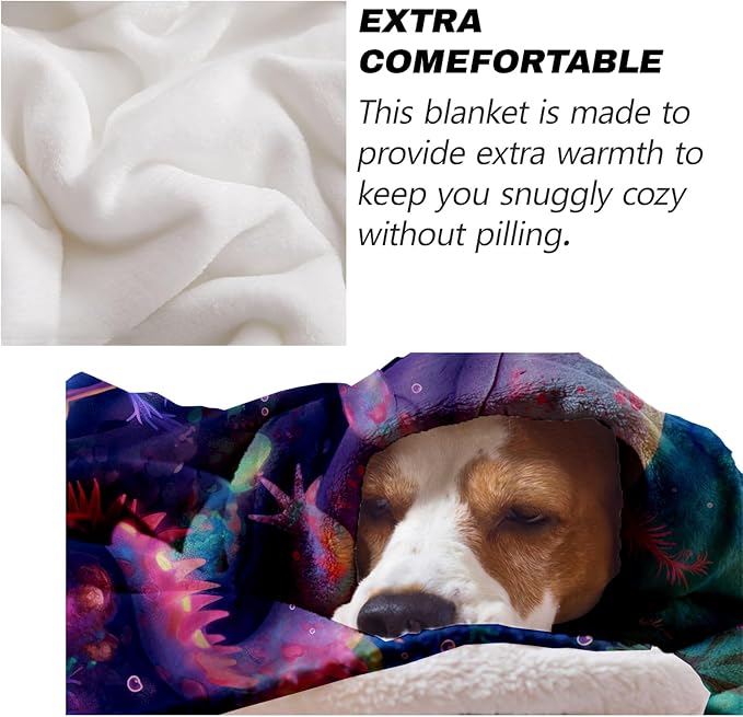 Cute Axolotl Blanket Gifts for Adults and Kids Axolotls Throw Blankets for Bed Room Couch Soft Lightweight Warm Cozy Throws Decor 60x80in