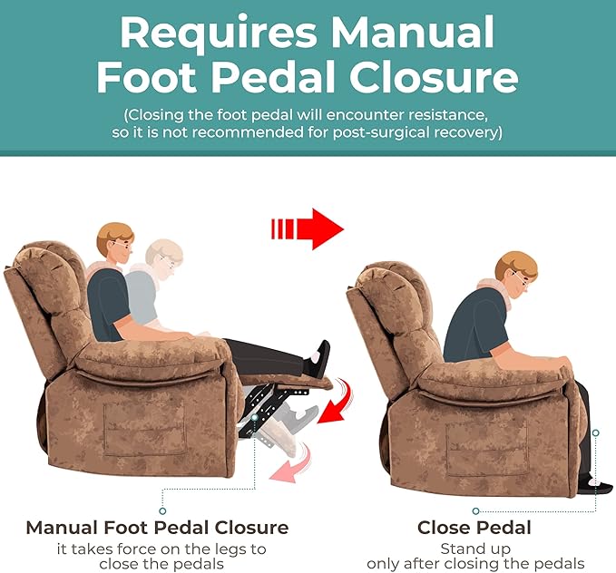 Recliner Chair Manual Modern Ergonomic Lounge Single Sofa Seat Living Room Lounge Recliners on Clearance Foam Filling