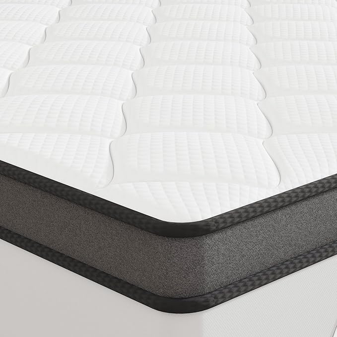 ELEMUSE 3 Inch Queen Memory Foam Mattress Topper, High Density Gel Foam Bed Toppers with Cooling Pillowtop for Back Pain Relief, Medium Firm Mattress Pad for Comfort Body Support