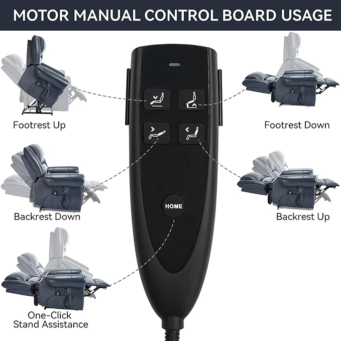 Recliner Chairs for Adults, Oversized Bedroom Chair with Massage, Sofa Chair Home Theater Seating with Lumbar Support, Comfortable Lift Chair for Elderly, Glider Nursery Chair for Living Room