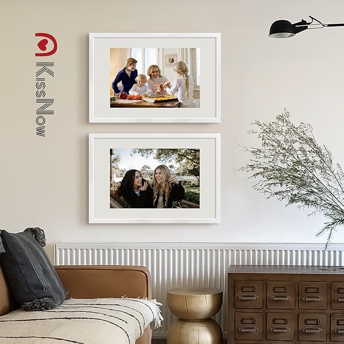 20x30 Poster Frame 4 Pack, Textured White Solid Wood, Wall Gallery Picture Frame