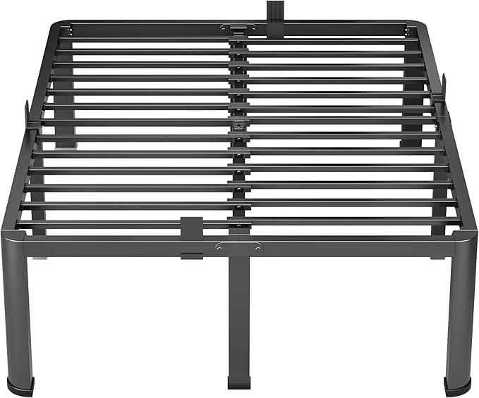 20 Inch King Heavy Duty 3500 lbs Bed Frame with Round-Corner Legs & Anti-Squeak Design – Quick Assembly Metal Platform, No Box Spring Needed