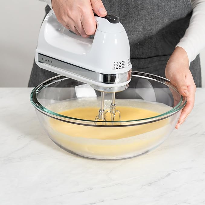 NUTRIUPS 6.4QT Large Glass Mixing Bowl, Large Salad Bowls, Big Glass Bowls for Sourdough, Salad and Storage, Dishwasher, Microwave and Freezer Safe