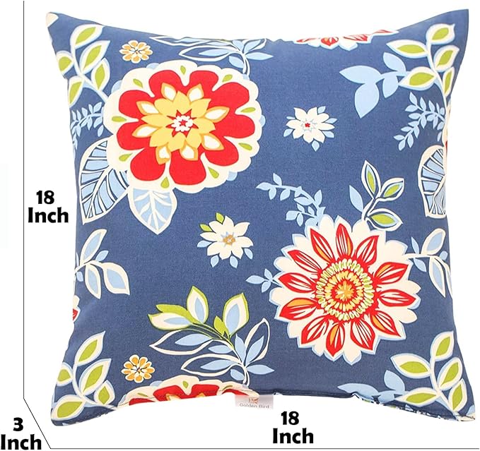 JMGBird Outdoor Waterproof Pillows 18 * 18 Inch Throw Pillows for Patio Furniture, Bed, Couch, and Sofa