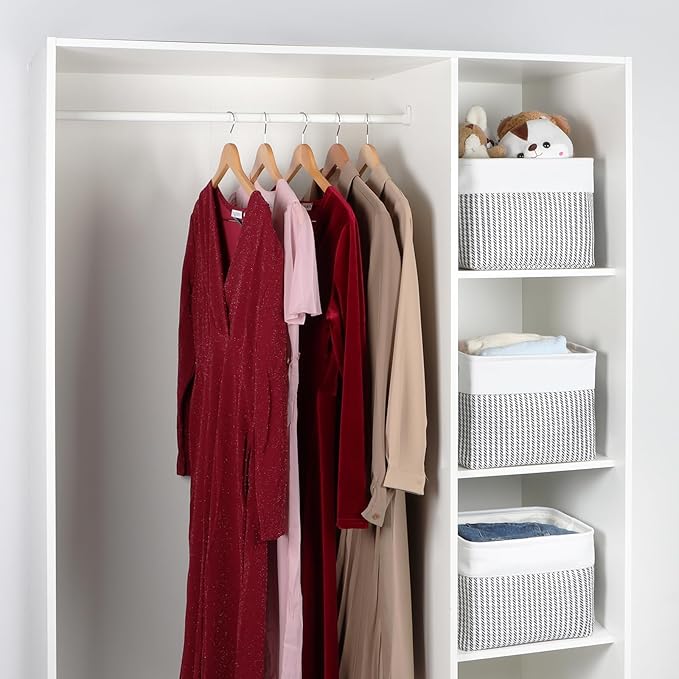 Kntiwiwo Foldable Storage Bin Collapsible Basket 12" x 10" x 9.5" Cube Storage Organizer Bins with Dual Carry Handles for Home Closet Shelves Drawers Organizer, Set of 3, Houndstooth