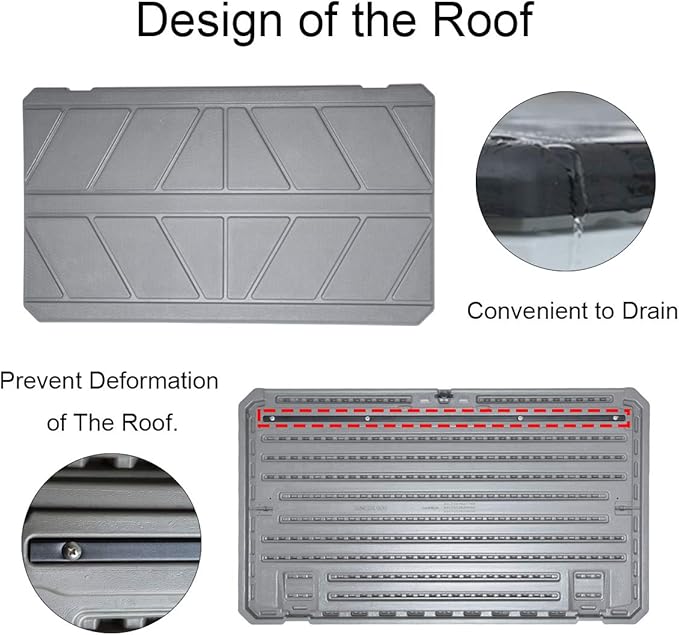 Horizontal Outdoor Garden Storage Shed for Backyards and Patios, Plastic Storage Box Waterproof, Small Shed 26 Cubic Feet Capacity for Bike, Garbage Cans, Lawn Mower, Tools and Garden Accessories