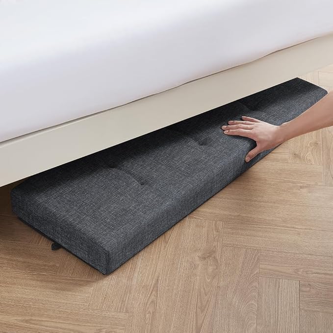 Ornavo Home 43 Inch Storage Ottoman, Large Storage Bench, Ottoman with Storage with Legs, Foot Rest Stool, Bedroom Bench - Black