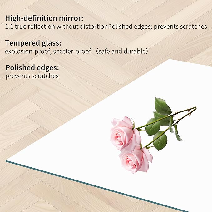 KOCUUY Frameless Bathroom Mirror, 30"x36" Frameless Mirror for Bathroom Sink, Unframed Mirrors for Wall Upgraded Shatterproof Design, Modern Decorative for Bedroom, Living Room, Entryway