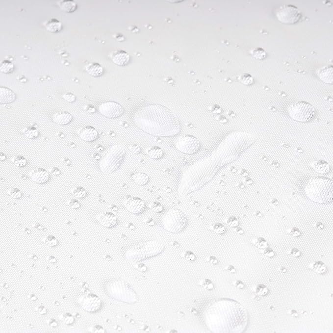 Phantoscope Pack of 2 Outdoor Waterproof Solid Throw Decorative Pillow Cover Decorative Square Outdoor Pillows Cushion Case Patio Pillows for Couch Tent Sunbrella (20''x20'', White)