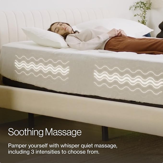 Nectar Full Adjustable Base and 12” Mattress - Head & Foot Incline - Medium Firm Gel Memory Foam - Cooling Comfort - Wireless Remote - 3 Massage Settings - 365-Night Mattress Trial & Forever Warranty