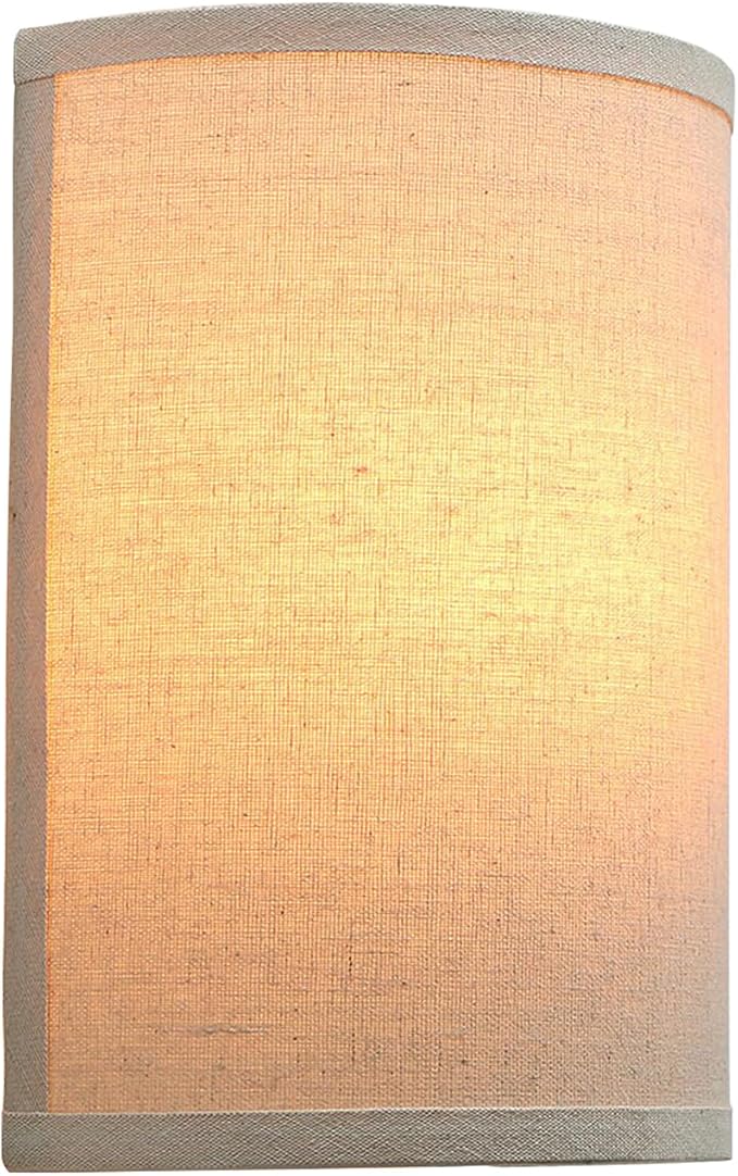 Wall Sconce Lighting Linen Fabric Decor, Industrial Vintage Night Light Wall Lamp Fixture with Fabric Shade for Bedroom Living Room Hallway Corridor