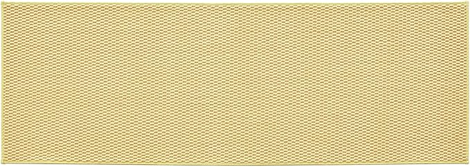 Non Slip Washable Bath Mat, Super Absorbent Chenille, Low Pile - Yellow, 24"x70'