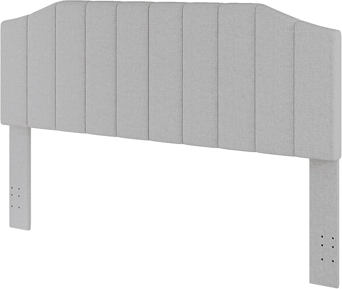 King Size Headboard Only, Linen Upholstered Headboard King/California King Size Wall Mount and Bed Frame Mount, Featuring High-Density Sponge Padding Easy Assembly Comfort Style-Linen Gray