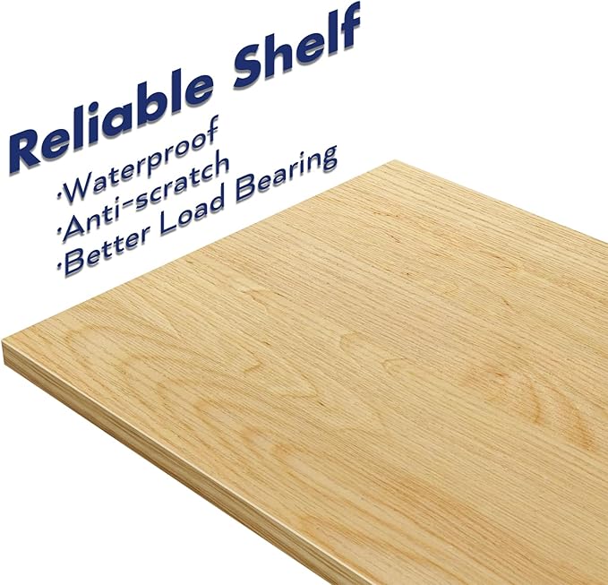 NUMENN Narrow Bookshelf, 5 Tier Bookshelves, Home Office Bookcase Shelf Storage Organizer, Free Standing Storage Shelving Unit for Bedroom, Living Room and Home Office, Natural