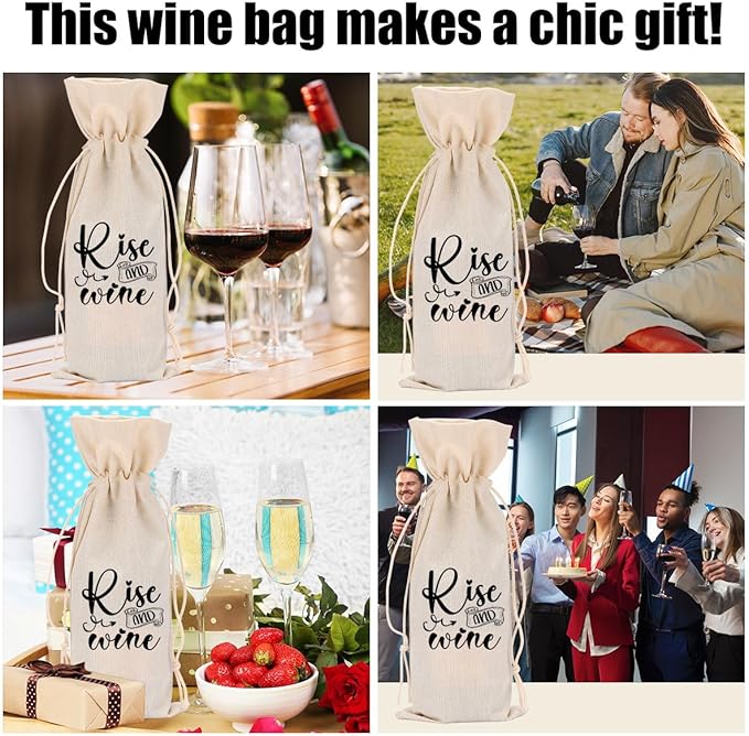 Funny Wine Quotes Wine Bag Wine Tasting Party Supplies for Wine Lovers Women Men Bride Groom Her Christmas Birthday Wedding Bachelorrette Party Wine Bags