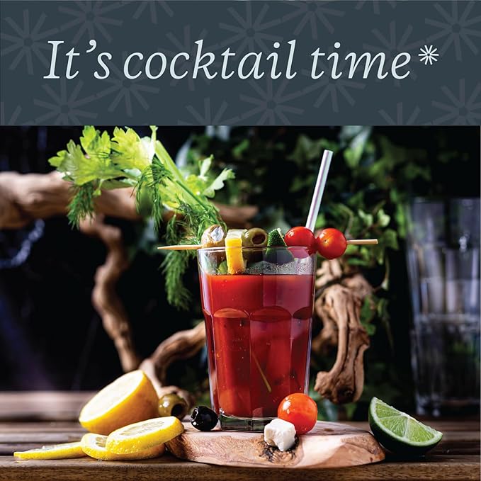 Vikko Large Drinking Glasses, 14 Ounce Glass Cups, Durable Stackable Highball Tumblers & Water Glasses, Dishwasher Safe Set of 6