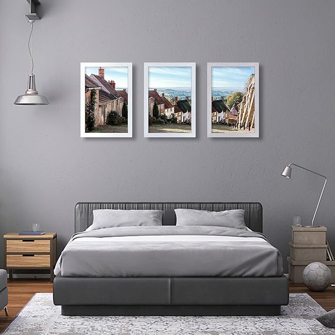 VCK Poster Frames Wood Poster Large Picture Frames for Wall Gallery Home Office Photography Art Decoration (White, 13 x 19)