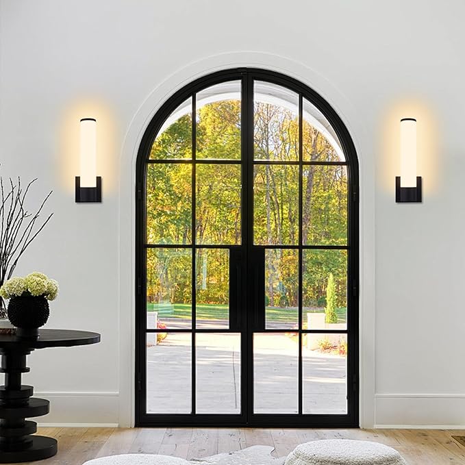 Kalium 14in LED Modern Wall Sconces, Dimmable Bathroom Vanity Lights, 3000K Warm White, Indoor Sconces, Bathroom, Stairs, Living Room, Bedroom. Hardwired.