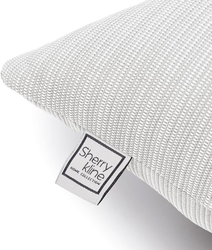 Sherry Kline Island Breeze Indoor/Outdoor Square Filled Pillow, 18"x 18", Eggshell 2 Count