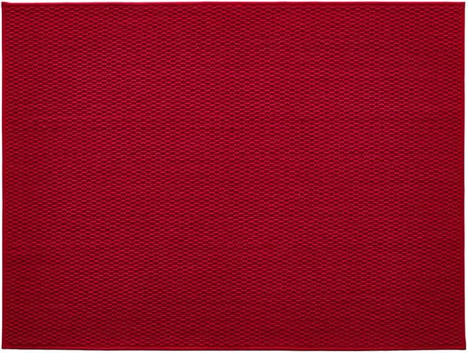 Large Bathroom Rugs Non Slip Washable Bath Rugs Super Absorbent Bathroom Rug Thin Quick Dry Low Pile Bath Mats, Red 36"x48"