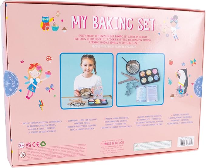 Floss and Rock Rainbow Fairy 10 Piece Baking Set, Box Measures 13.3-inches Length, Baking Tools Sets, 49P6061