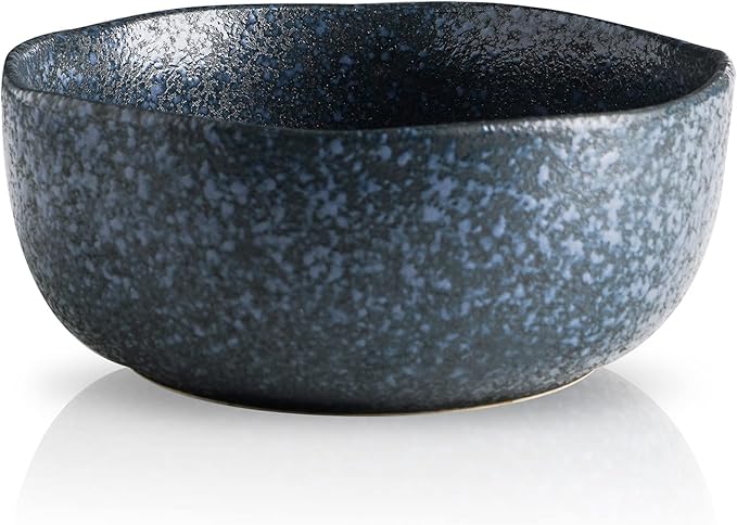 Stone Lain Stoneware Dish Set, 4 Bowls, Tom - Gray and Blue