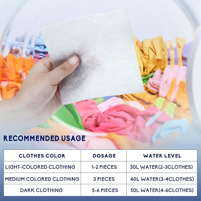 Color Absorber Laundry Sheets 216 Count, Dye Catcher to Prevent Clothes from Smearing, Fragrance Free Color Trapping Sheets for Home School or Apartment