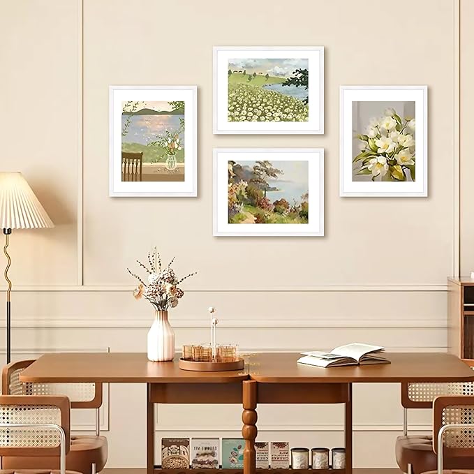 FIXSMITH 11x14 Picture Frame Set of 2, Photo Frame with HD Plexiglass, Display Pictures 8x10 with Mat or 11x14 Without Mat, White Picture Frames Collage Wall Decor, Gallery Wall Frame