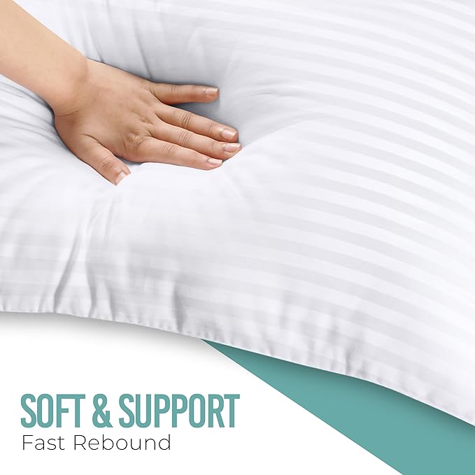 Utopia Bedding Pillows Queen Size Set of 2 (White),Hotel Pillows, Cooling Pillow for Side, Back or Stomach Sleepers