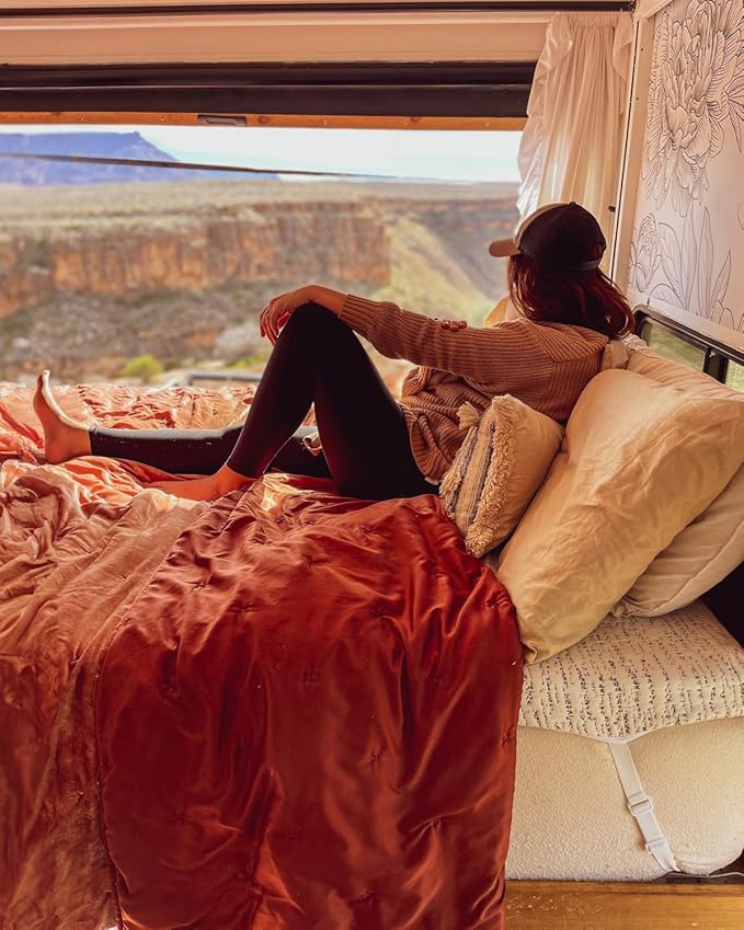 ViscoSoft 3 Inch Memory Foam Mattress Topper Short King - Select High Density Ventilated RV Camper Mattress Pad - Premium Removable Rayon Cover