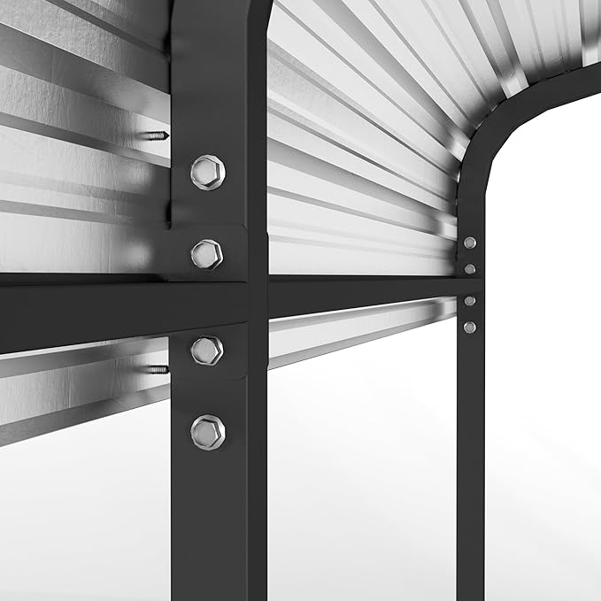 12x20 FT Metal Carport with Enhanced Base and Galvanized Steel Roof, Heavy Duty Outdoor Garage Car Shelter for Car, Boats and Truck