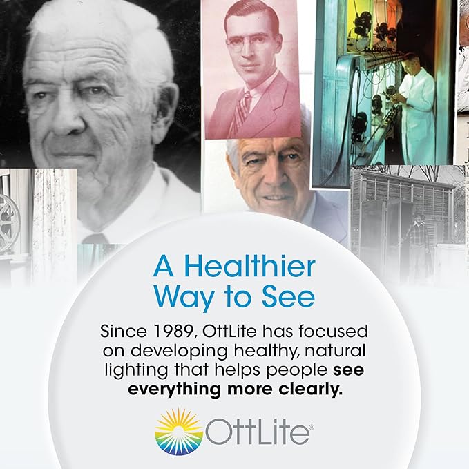 OttLite ClearSun Flex LED Floor Lamp with LED Technology - Touch Activated Controls, Adjustable Neck, Smart Memory Feature - Great for Office, Home, Dorm, Bedroom, College, & Living Room