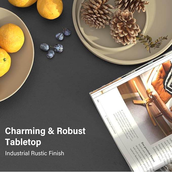 HAIOOU Coffee Table, Mid Century Modern Style Cocktail Table TV Stand with Drawer, Open Storage Shelf, Stable Floor-Anti-Scratching Pine Leg for Home, Office, Living Room - Black