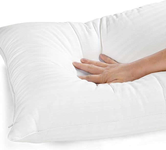 EverSnug Adjustable Pillows for Sleeping, Cooling Support, Set of 2 (King, Goose Feather)